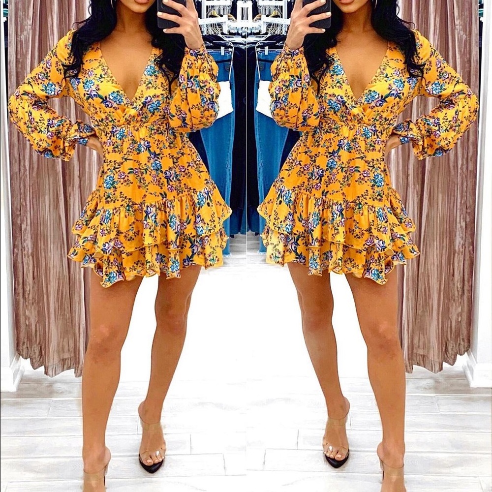 Floral Ruffled Dress